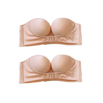2gab/partija Sieviešu krūšturis bez stieplēm Sexy Push Up Invisible Bras Priekšpusē aizverams apakšveļa Sieviešu krūšturis Strapless Seamless Bralette