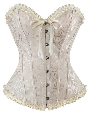 Sapubonv Corset Top Bustier Overbust Εσώρουχα Δαντέλα Plus Size Μπροκάρ Γυναικεία Σέξι Vintage αποκριάτικη στολή Κόκκινο Μαύρο Πράσινο Ροζ