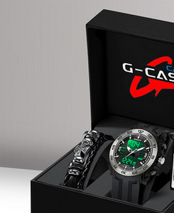 Ανδρικό αδιάβροχο ρολόι με λουράκι από καουτσούκ