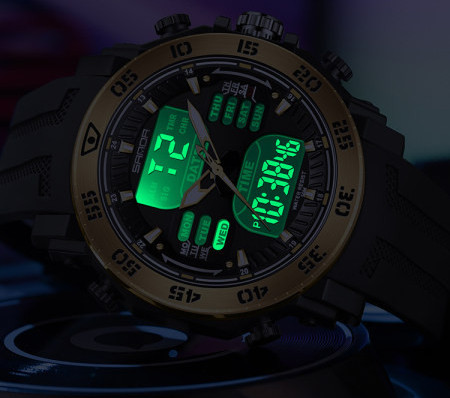 Ανδρικό αδιάβροχο ρολόι με λουράκι από καουτσούκ