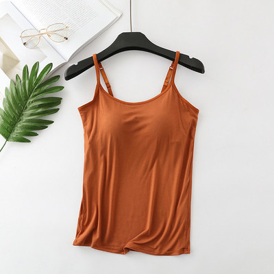 2022 m. nauji modaliniai moteriški didelio dydžio be plieninio žiedo, integruoto penkių pirštų krūtinės pagalvėlės, kamzolis apatinis marškinėliai ploni daugiaspalviai