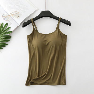 2022 m. nauji modaliniai moteriški didelio dydžio be plieninio žiedo, integruoto penkių pirštų krūtinės pagalvėlės, kamzolis apatinis marškinėliai ploni daugiaspalviai