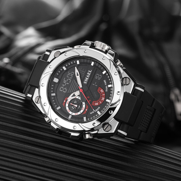 Férfi sportóra szilikon szíjjal