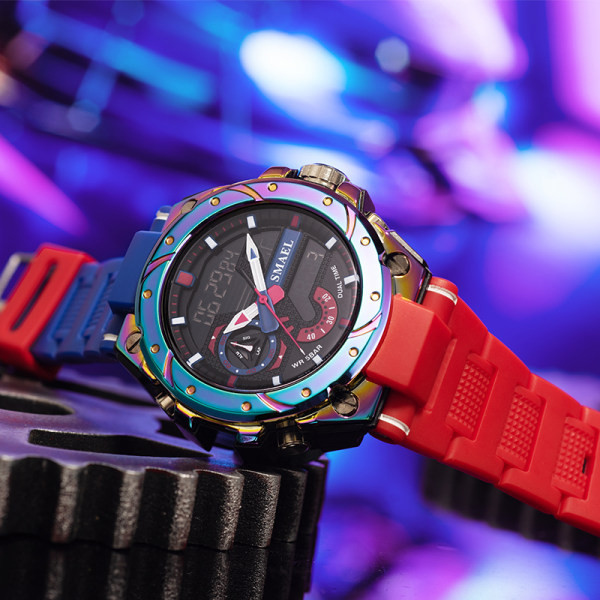 Férfi sportóra szilikon szíjjal