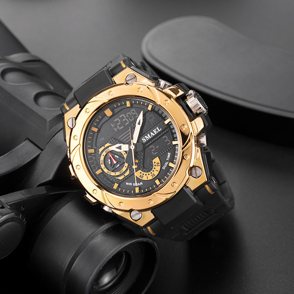 Férfi sportóra szilikon szíjjal