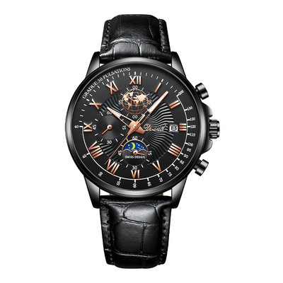 Vízálló férfi karóra bőr szíjjal