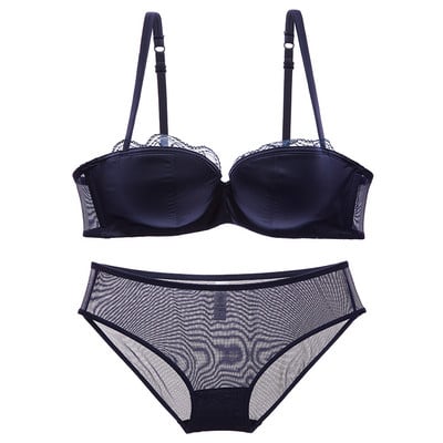 Módne saténové podprsenky a nohavičky, sety pre ženy, sexy spodná bielizeň, tenké bavlnené kostice, push-up čipkované podprsenky, dámske spodné prádlo, set ABCD Cup