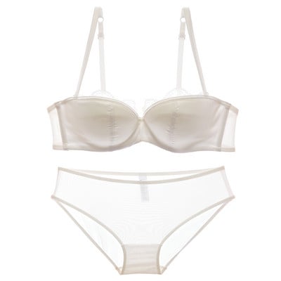 Módne saténové podprsenky a nohavičky, sety pre ženy, sexy spodná bielizeň, tenké bavlnené kostice, push-up čipkované podprsenky, dámske spodné prádlo, set ABCD Cup