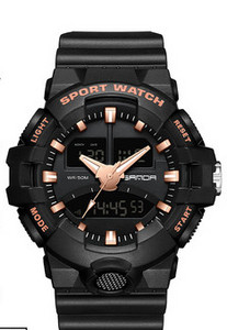 Sportlik meeste käekell silikoonrihmaga