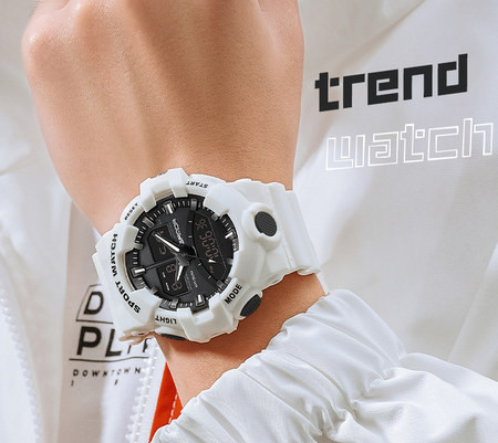 Sportlik meeste käekell silikoonrihmaga