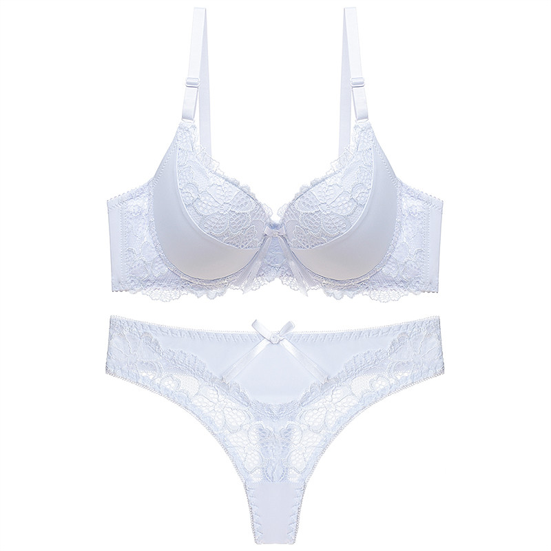 „Julexy“ liemenėlių komplektas „push up“ nėriniuotas išilginis liemenėlės ir kelnaičių rinkinys Apatiniai apatiniai „Femme“ kelnaitės apatinis trikotažas