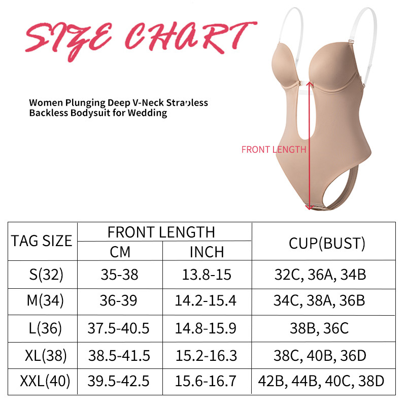 Sexy Deep V Decoltează fără spate Body Shaper Sutien Body Thong Shapewear Femei Nud Negru Invizibil Tummy Control Lenjerie de nuntă