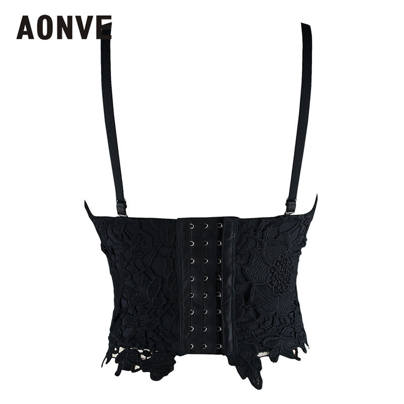 AONVE Moteriškos steampunk korsetinės liemenėlės viršūnės baltos spalvos, nėriniuotos apatinės liemenėlės liemenėlės Vestuvinės nuotakos krūtinės juodos gotikos korsažas