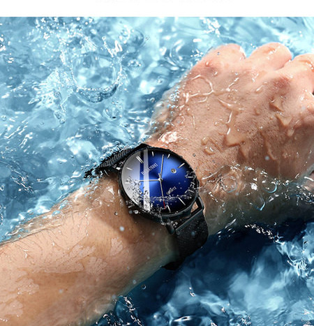 Ceas casual cu cadran rotund - rezistent la apa