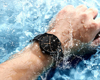 Vyriškas šviečiantis laikrodis su metaline apyranke – dviejų spalvų