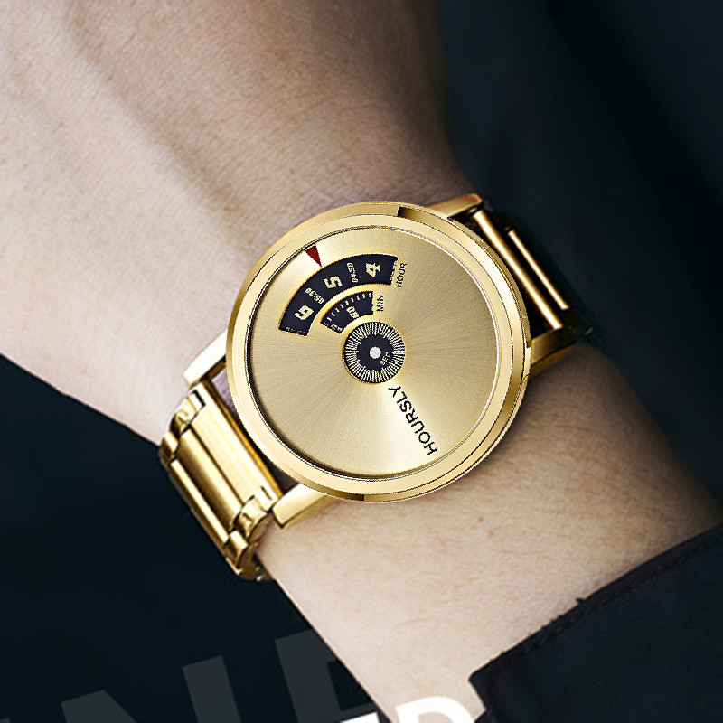 HOURSLY Ceasuri de mână din aur pentru bărbați, 2022, ceasuri de mână de lux cu cuarț auriu de marcă de top pentru bărbați, relogio masculino, ceasuri pentru bărbați