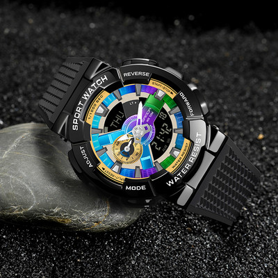 Farebné vodeodolné hodinky s gumeným remienkom