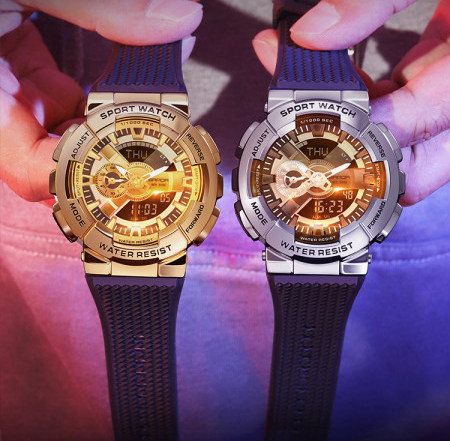 Farebné vodeodolné hodinky s gumeným remienkom