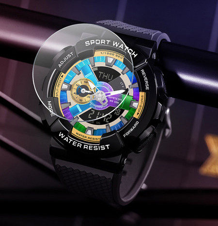 Farebné vodeodolné hodinky s gumeným remienkom