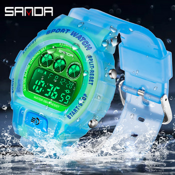 SANDA Ανδρικά αδιάβροχα ρολόγια πολυτελείας μάρκας αναλογικά ψηφιακά ρολόγια led Γυναικείο ηλεκτρονικό ρολόι Ανδρικό φωτεινό αθλητικό ρολόι καρπού