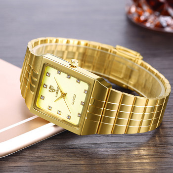Χρυσό ρολόι χαλαζία Ανδρικά γυναικεία ρολόγια πολυτελείας relogio masculino Πολυτελές χρυσό βραχιόλι Ρολόγια χειρός Ατσάλινο ανδρικό ρολόι 8808