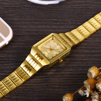 Χρυσό ρολόι χαλαζία Ανδρικά γυναικεία ρολόγια πολυτελείας relogio masculino Πολυτελές χρυσό βραχιόλι Ρολόγια χειρός Ατσάλινο ανδρικό ρολόι 8808