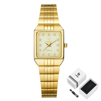 Χρυσό ρολόι χαλαζία Ανδρικά γυναικεία ρολόγια πολυτελείας relogio masculino Πολυτελές χρυσό βραχιόλι Ρολόγια χειρός Ατσάλινο ανδρικό ρολόι 8808