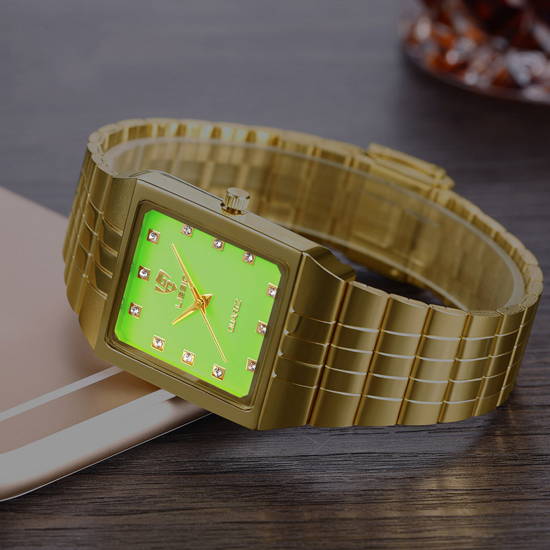 Χρυσό ρολόι χαλαζία Ανδρικά γυναικεία ρολόγια πολυτελείας relogio masculino Πολυτελές χρυσό βραχιόλι Ρολόγια χειρός Ατσάλινο ανδρικό ρολόι 8808