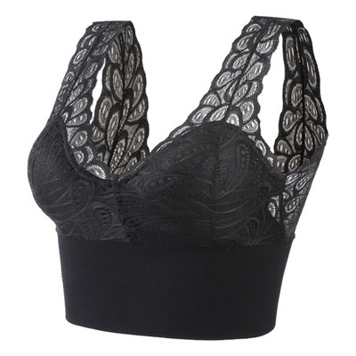 Nėriniuotos liemenėlės moterims, gėlėmis puoštos seksualios bralette Push Up belaidės liemenėlės be apačios be nugarėlės, miegui skirtos liemenėlės paminkštintas apatinis trikotažas