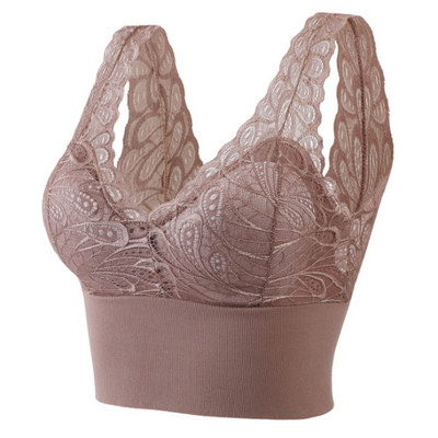 Nėriniuotos liemenėlės moterims, gėlėmis puoštos seksualios bralette Push Up belaidės liemenėlės be apačios be nugarėlės, miegui skirtos liemenėlės paminkštintas apatinis trikotažas