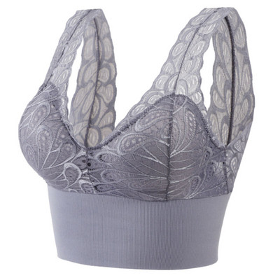 Nėriniuotos liemenėlės moterims, gėlėmis puoštos seksualios bralette Push Up belaidės liemenėlės be apačios be nugarėlės, miegui skirtos liemenėlės paminkštintas apatinis trikotažas