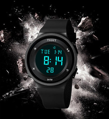 Pánske elektronické hodinky so silikónovým remienkom