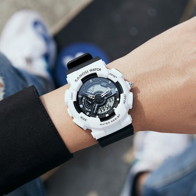 Ceas electronic sport cu curea din cauciuc