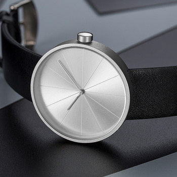 Ανδρικό ρολόι υψηλής ποιότητας ανδρικό ρολόι καρπού μόδας απλό δερμάτινο λουράκι Quartz ανδρικό ρολόι μινιμαλιστικό χωρίς λογότυπο Relogio Masculino