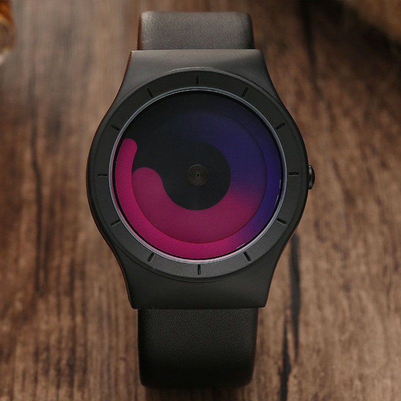 Koncepcinis vyriškas laikrodis su patefonu Vyriški kvarciniai laikrodžiai Minimalistinis rankinis vyriškas laikrodis Vyriškas Reloj Dropshipping Didmeninė prekyba