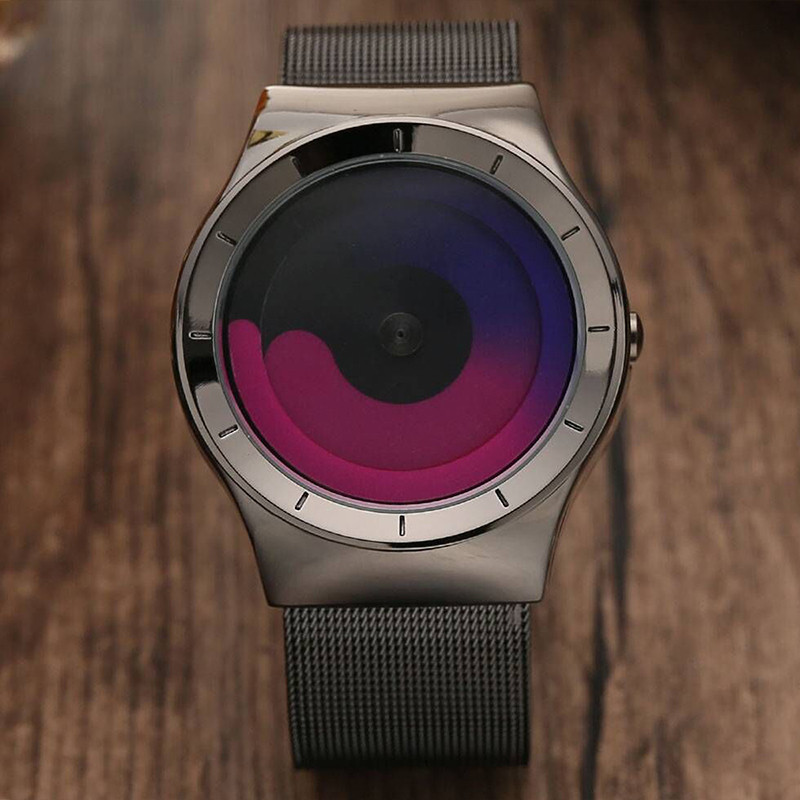 Koncepcinis vyriškas laikrodis su patefonu Vyriški kvarciniai laikrodžiai Minimalistinis rankinis vyriškas laikrodis Vyriškas Reloj Dropshipping Didmeninė prekyba