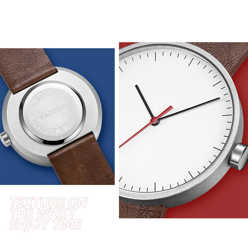 Új Yazole 522 férfi karóra vízálló sportóra férfi kvarc óra PU szíj, egyszerű hétköznapi férfi karóra 2021 Montre Homme márka