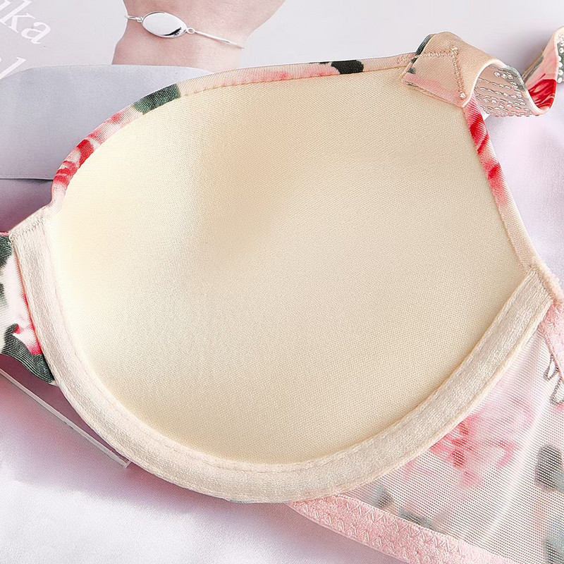 Naujas 2 dalių bikinių rinkinys raidėmis Sexy Bras Kalnų krištolas apatinis trikotažas Moteriški rinkiniai Rožinis Patogus Push Up Didelio dydžio liemenėlės kelnaičių apatinio trikotažo rinkinys