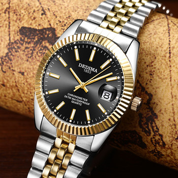 Ανδρικά 2021 Κορυφαία μάρκα Πολυτελή χρυσά ρολόγια Ανδρικά επαγγελματικά από ανοξείδωτο ατσάλι Φωτεινό ρολόι χαλαζία Relogio Masculino Reloj Hombre