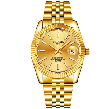 Ανδρικά 2021 Κορυφαία μάρκα Πολυτελή χρυσά ρολόγια Ανδρικά επαγγελματικά από ανοξείδωτο ατσάλι Φωτεινό ρολόι χαλαζία Relogio Masculino Reloj Hombre