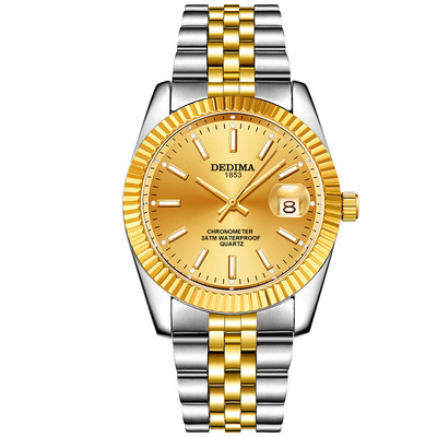 2021 Férfi Top márka luxus divatos arany órák férfi üzleti rozsdamentes acél világító kvarc óra Relogio Masculino Reloj Hombre