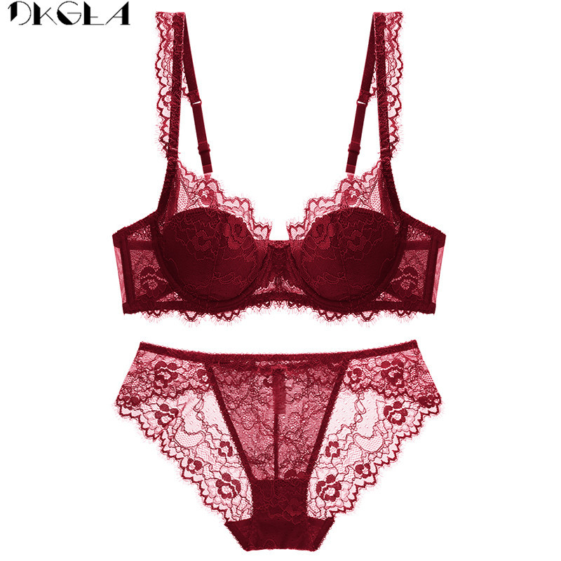 Udobni tanki pamučni grudnjak s izvezenim grudnjacima Zeleni komplet donjeg rublja Sexy DE Cup Plus Size grudnjak Žensko donje rublje Čipkasto crno