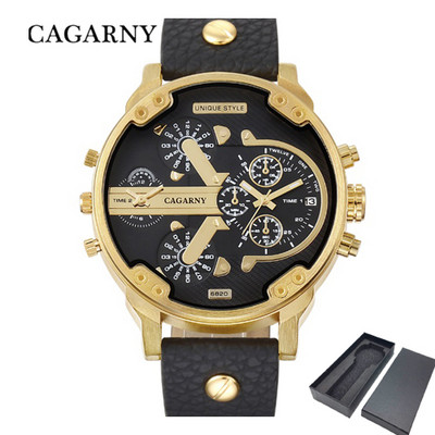 DropShipping 6820 kettős kijelzős karóra férfi katonai Relogio Masculino sport alkalmi férfi kvarcórák Cagarny Cool férfi óra