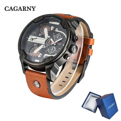 DropShipping 6820 kettős kijelzős karóra férfi katonai Relogio Masculino sport alkalmi férfi kvarcórák Cagarny Cool férfi óra