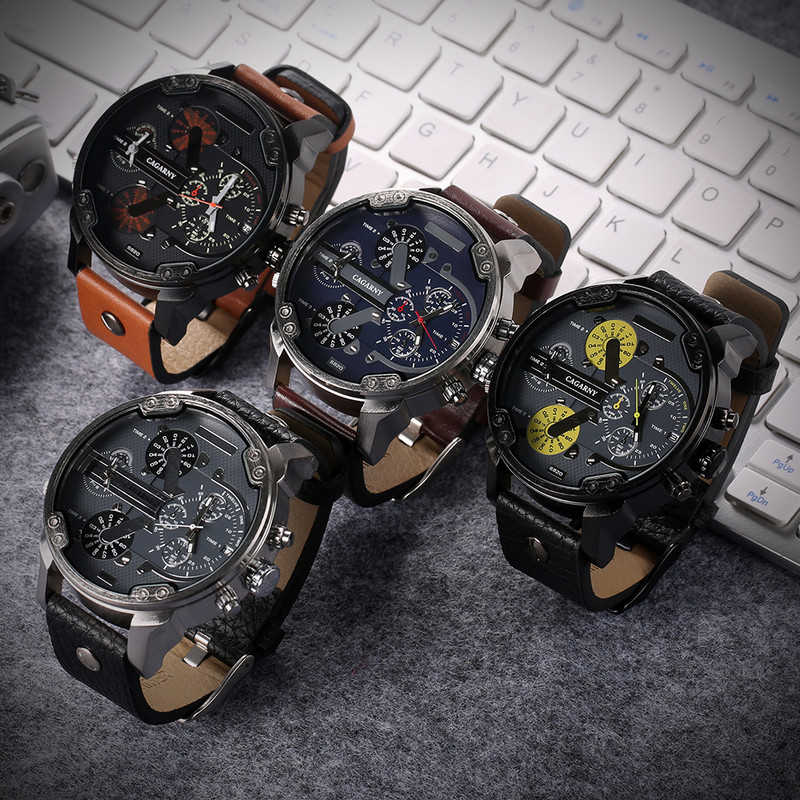 DropShipping 6820 kettős kijelzős karóra férfi katonai Relogio Masculino sport alkalmi férfi kvarcórák Cagarny Cool férfi óra