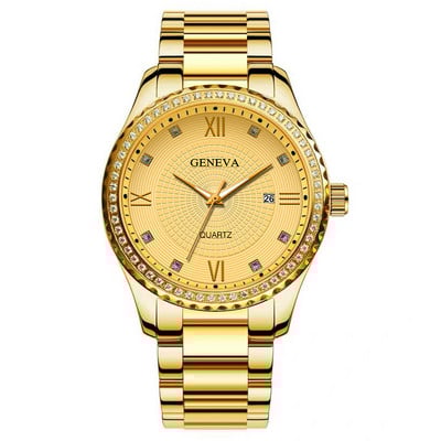 Vyriškas laikrodis Romos deimantų mastelio mada Laisvalaikio sporto vandeniui atsparus plieninis diržas kvarcinis laikrodis pasimatymas Vyriški laikrodžiai Relogio Masculino