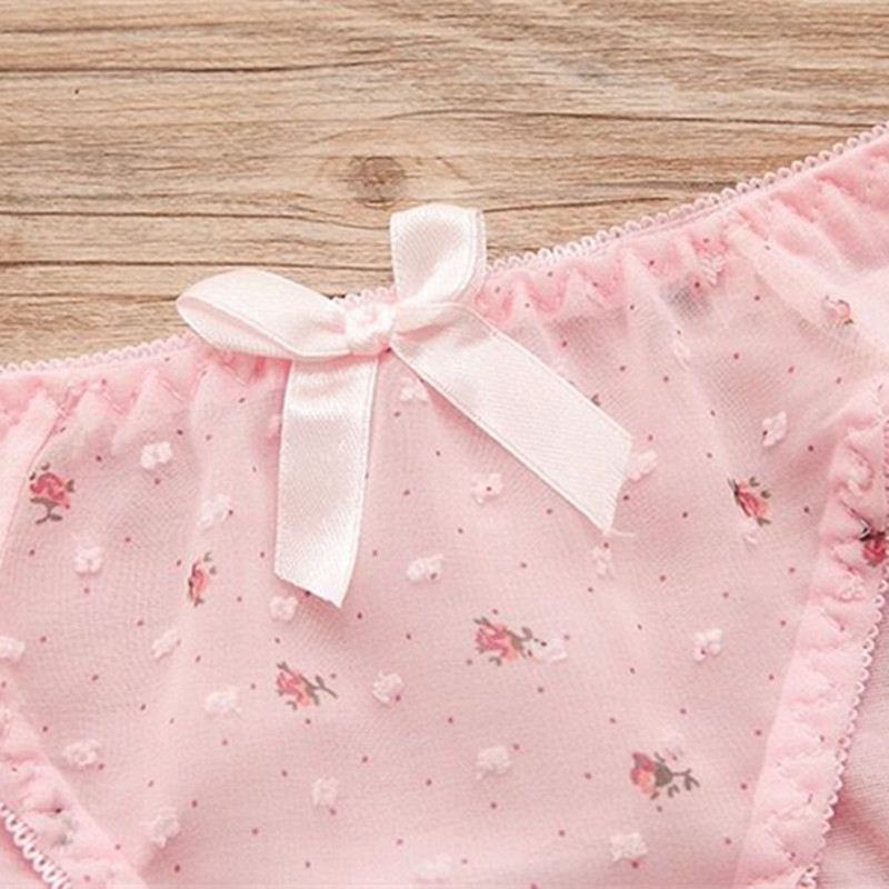 Paauglių mergaičių liemenėlės ir kelnaičių komplektas Brendimo mergaičių nėrinių taškelių medvilninių apatinių komplektas Liemenėlė Paauglių apatiniai mažos krūtinės liemenėlė