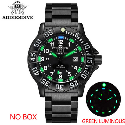 ADDIES vízálló katonai kvarcórák világító kronográfos stopperóra Luxus szilikagél szíj, fénycsöves búváróra férfi