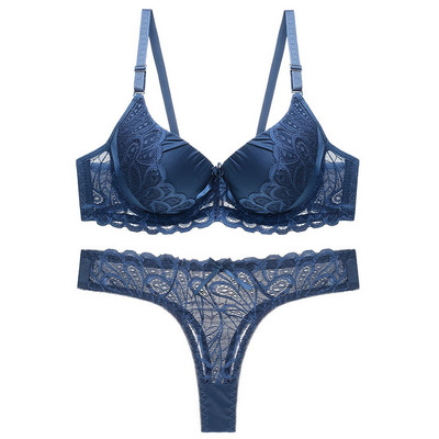 Julexy BC Cup Hollow Out moteriškų liemenėlių rinkinys Push Up Solid Lace Liemenėlės trumpi rinkiniai Intymūs permatomi apatiniai kelnaičių rinkinys