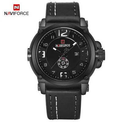 Ceasuri sportive NAVIFORCE de top brand de lux pentru bărbați, ceas militar cu quartz din piele pentru bărbați, ceas rezistent la apă, Relogio Masculino